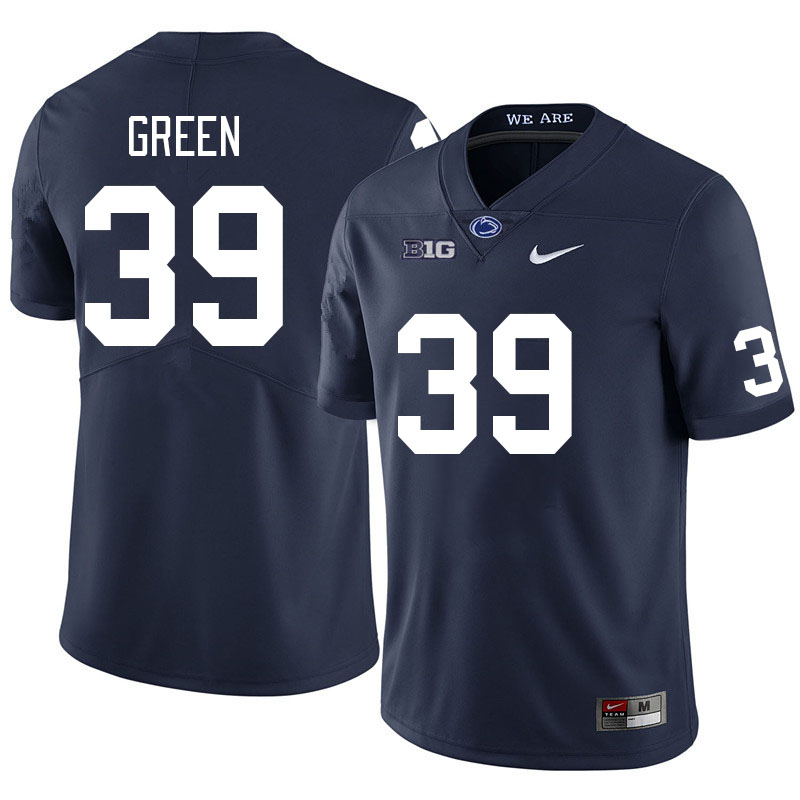 Men #39 Jashaun Green Penn State Nittany Lions College Football Jerseys Stitched Sale-Navy - Click Image to Close